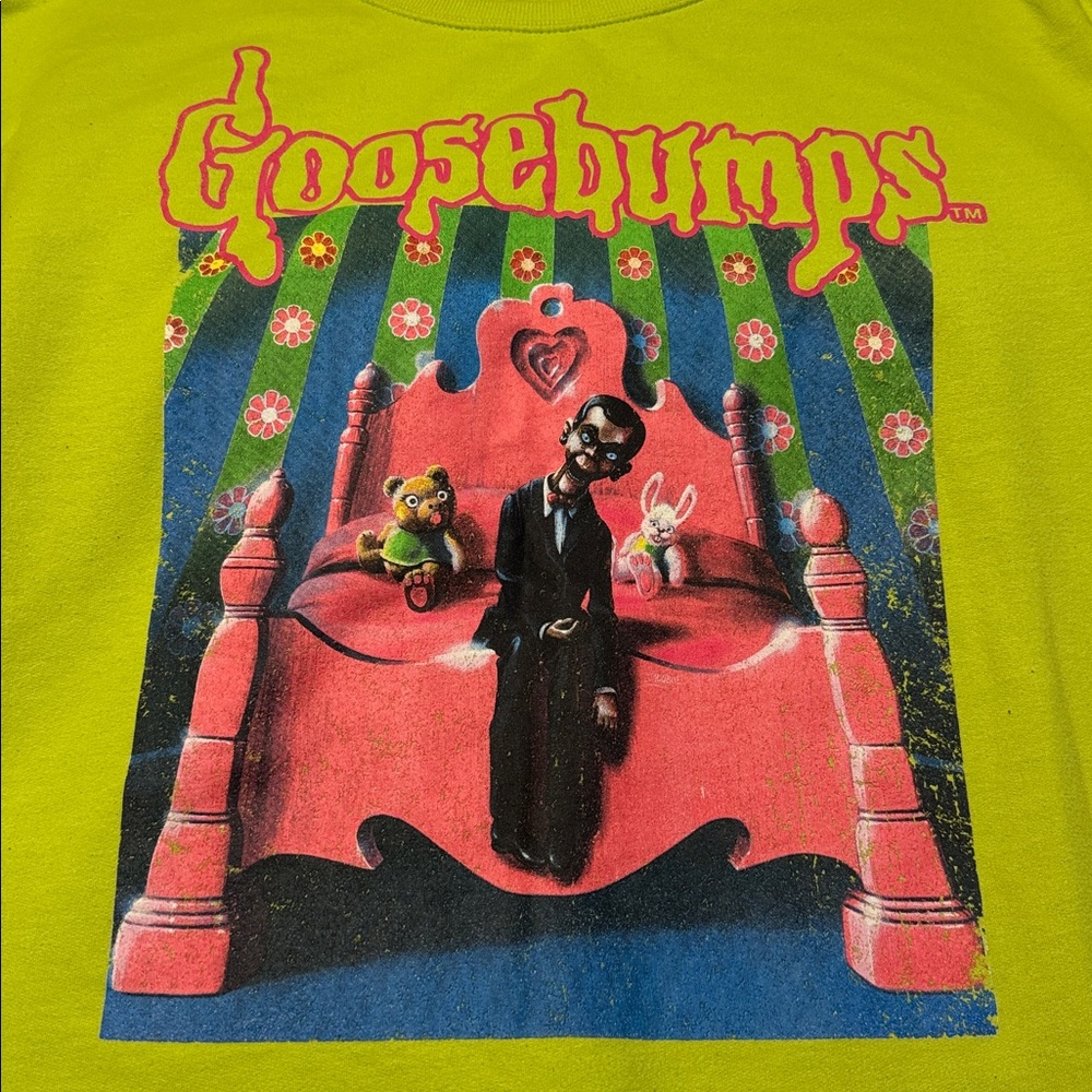 Lime Green Goosebumps Women’s sweatshirt size xl! Great unused condition retro - Picture 2 of 3
